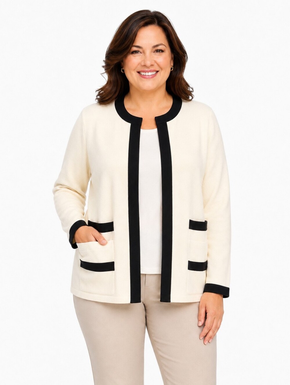 Talbots classic‎ Preppy cream  sweater 1XP